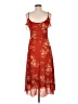 Simple Retro 100% Polyester Orange Cocktail Dress Size M - photo 2