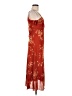 Simple Retro 100% Polyester Orange Cocktail Dress Size M - photo 4