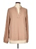 Charlotte Russe 100% Polyester Tan Long Sleeve Blouse Size L - photo 1