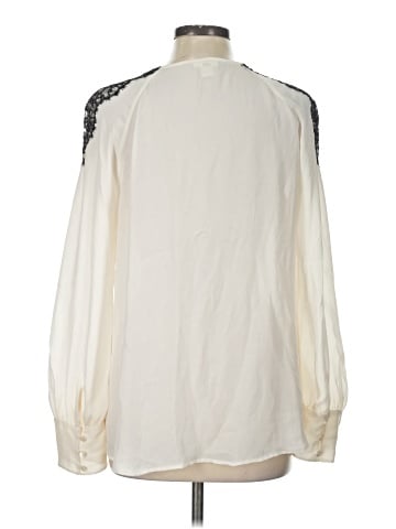 J.Crew Collection Long Sleeve Silk Top (view 2)