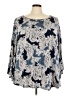 Avenue Paisley Blue 3/4 Sleeve T-Shirt Size 30 - 32 Plus - photo 1