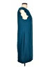 Everly 100% Polyester Solid Teal Casual Dress Size L - photo 4