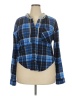No Boundaries Plaid Blue Cardigan Size XXL - photo 1
