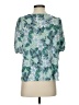 Ann Taylor LOFT 100% Polyester Green Short Sleeve Blouse Size S - photo 2