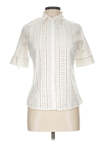 Anne Fontaine Short Sleeve Blouse (view 1)