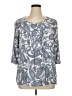 Croft & Barrow Blue 3/4 Sleeve Blouse Size XL - photo 1