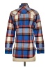 J.Crew 100% Cotton Plaid Multi Color Blue Long Sleeve Button-Down Shirt Size 0 (petite) - photo 2