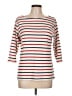 L.L.Bean 100% Cotton Stripes Blue Orange Pullover Sweater Size L - photo 1
