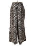 Angie 100% Polyester Animal Print Brown Casual Pants Size S - photo 1