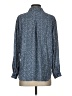 Pleione 100% Polyester Tweed Blue Long Sleeve Blouse Size XS - photo 2