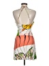 Sky 100% Silk Tropical White Cocktail Dress Size M - photo 2
