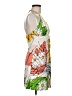 Sky 100% Silk Tropical White Cocktail Dress Size M - photo 4