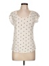 Ann Taylor LOFT Ivory Short Sleeve Top Size L - photo 1