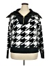 INC International Concepts Houndstooth Black Pullover Sweater Size XXL - photo 1