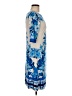 Eliza J Print Blue Casual Dress Size 8 - photo 4