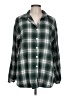 Unbranded Plaid Green Long Sleeve Button-Down Shirt Size L - photo 1