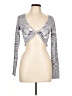 Cotton Candy LA Silver Long Sleeve Top Size L - photo 1