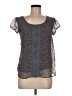 LC Lauren Conrad 100% Polyester Gray Short Sleeve Top Size M - photo 1