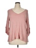 Harmony + Havoc Pink 3/4 Sleeve Top Size XL - photo 1