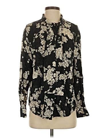 Rebecca Taylor Long Sleeve Silk Top (view 1)