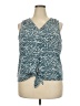 Nine West 100% Polyester Teal Sleeveless Blouse Size XXL - photo 1