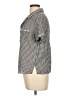 Crescent Houndstooth Black Short Sleeve Blouse Size L - photo 5
