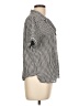 Crescent Houndstooth Black Short Sleeve Blouse Size L - photo 4