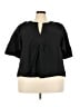 Pomander Place 100% Cotton Black Short Sleeve Blouse Size XXL - photo 1