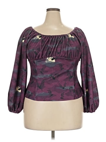 Laura Byrnes x Hope Johnstun 3/4 Sleeve Blouse (view 1)