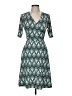 Donna Morgan Print Teal Casual Dress Size 6 - photo 1