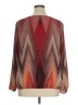 Chico's Aztec Or Tribal Print Chevron-herringbone Red Long Sleeve Blouse Size XL (3) - photo 2