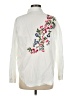Dex 100% Cotton Solid Ivory Long Sleeve Button-Down Shirt Size M - photo 2