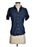 Guess Blue Short Sleeve Button-Down Shirt Size S - photo 1