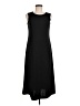 Sharon Young Solid Black Casual Dress Size 6 - photo 1