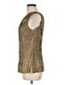 Cache 100% Polyester Gold Sleeveless Top Size M - photo 5