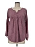 a.Jesdani Burgundy Long Sleeve Blouse Size M - photo 1