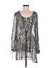 Profile by Gottex 100% Polyester Silver Long Sleeve Blouse Size M - photo 1