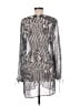 Profile by Gottex 100% Polyester Silver Long Sleeve Blouse Size M - photo 2