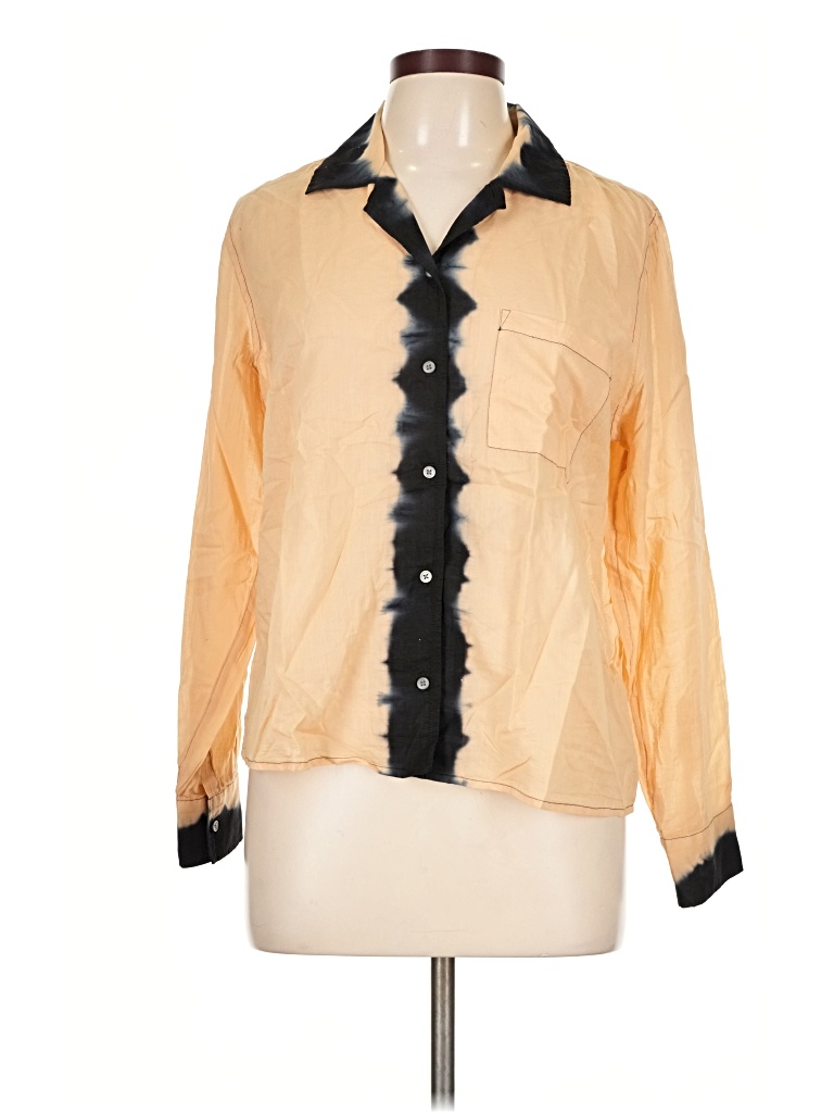 Pre-owned Jcrew Long Sleeve Blouse In Yellow