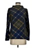 Talbots 100% Polyester Plaid Blue Turtleneck Sweater Size S - photo 1