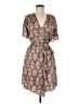 BCBGMAXAZRIA 100% Polyester Argyle Brown Casual Dress Size 8 - photo 1
