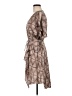 BCBGMAXAZRIA 100% Polyester Argyle Brown Casual Dress Size 8 - photo 5
