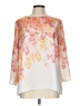 Rose + Olive 100% Polyester Ivory 3/4 Sleeve Blouse Size L - photo 1