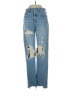 Levi's 100% Cotton Graphic Blue Jeans Size 24 waist - photo 1
