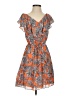 Ann Taylor LOFT 100% Polyester Paisley Orange Casual Dress Size XS - photo 1