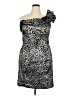 Snap Animal Print Silver Cocktail Dress Size 18 - photo 1