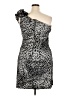 Snap Animal Print Silver Cocktail Dress Size 18 - photo 2