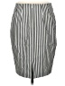 Express Stripes Gray Casual Skirt Size 8 - photo 2