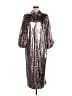 ASOS 100% Polyester Metallic Silver Cocktail Dress Size 8 - photo 1