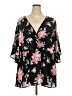 Torrid 100% Polyester Black Short Sleeve Blouse Size 5X Plus (5) - photo 1